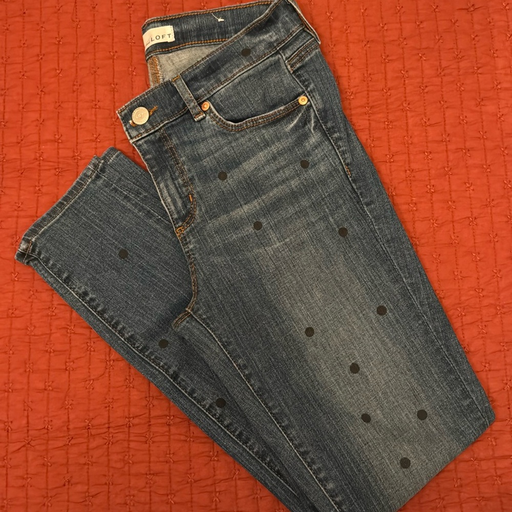 Loft Polka Dot jeans size 4